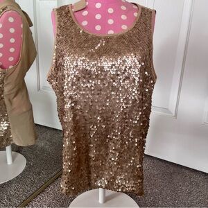Forever 21 Gold Sequin Tank Top